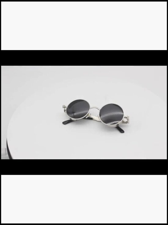 Metal Frame Polarized Sunglasses, Steampunk Retro Style main image 7